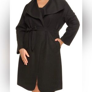 NWT, Shawl Collar Belted Wrap Coat Sz. 1X